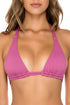 Luli Fama Orillas Del Mar Ribbed Double Strap Sliding Halter Bikini Top