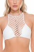 Luli Fama Sailor's Kiss Fishnet High Neck Top