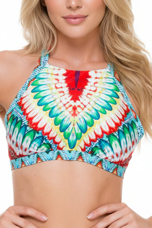 Luli Fama Wild Heart Born Free Engineered Reversible Hight Neck Top