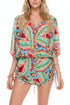 Luli Fama Wild Heart Cabana V-Neck Dress