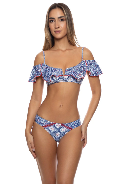 Luli Fama Naughty Girl V Ruffle Top
