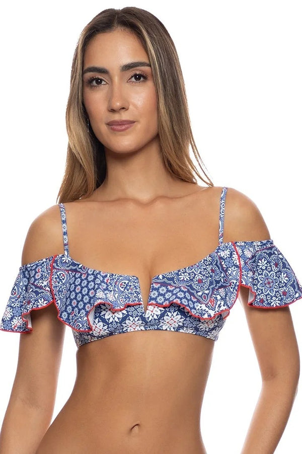 Luli Fama Naughty Girl V Ruffle Top