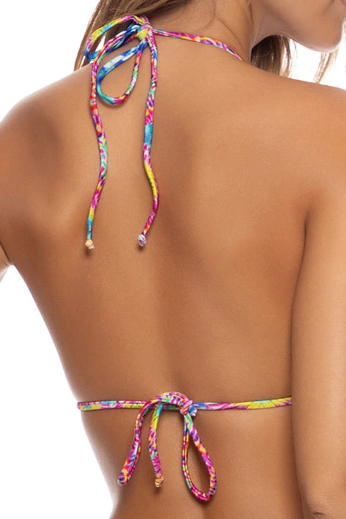 Luli Fama Beautiful Mess Crystallized Wavey Triangle Top