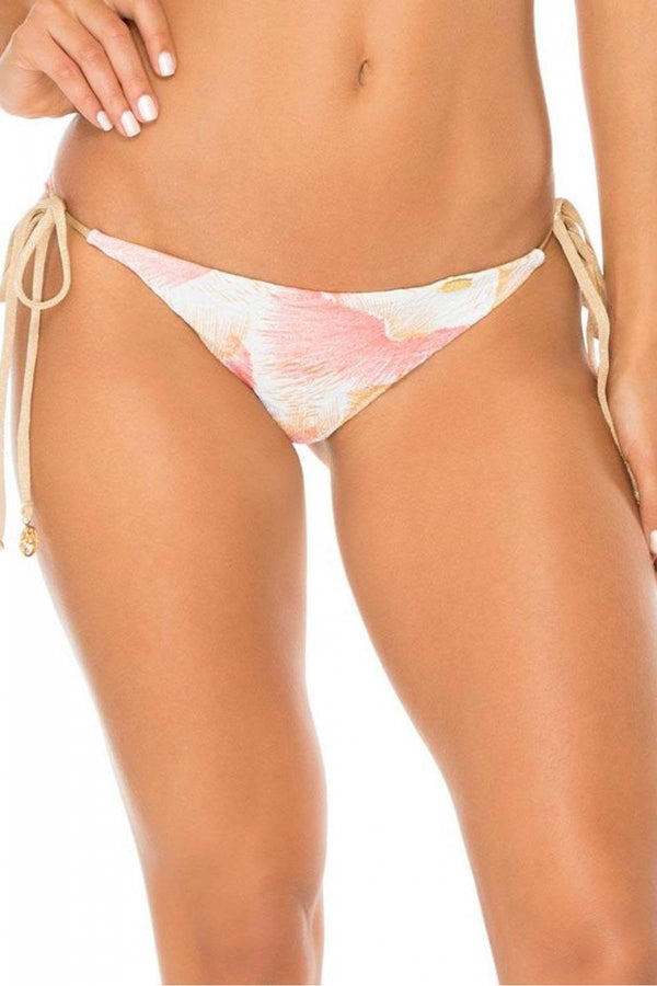 Luli Fama Costa De Luz Wavy Ruched Back Brazilian Tie Side Bottom