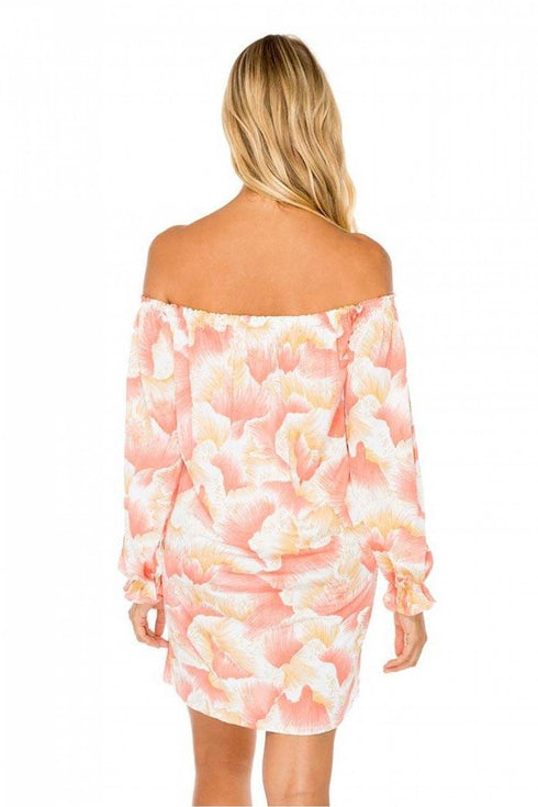 Luli Fama Costa De Luz Cuff Bell Sleeve Dress