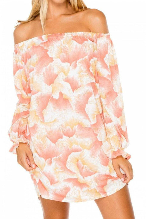 Luli Fama Costa De Luz Cuff Bell Sleeve Dress