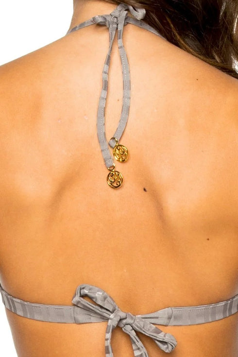 Luli Fama Torre De Oro REVERSIBLE HALTER TOP