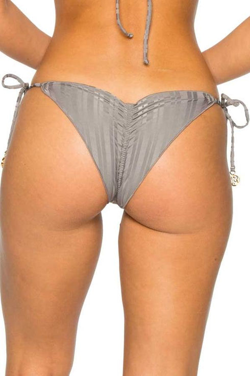 Luli Fama Turi Turai Wavey Ruched Back Brazilian Tie Side Bottom
