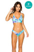 Luli Fama Casa De Las Sirenas Reversible Halter Cross Back Bustier Top