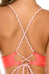 Luli Fama Amor Y Miel Reversible Braided Halter Cross Back Bustier Top