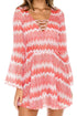 Luli Fama Amor Y Miel Laced Up Bell Sleeve Dress