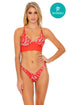 Luli Fama Corazon De Seda SCARLET REVERSIBLE BANDED MODERATE BOTTOM