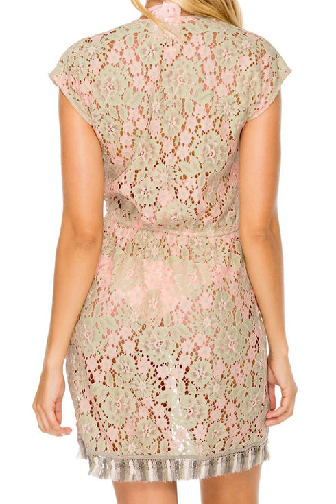 Luli Fama Gitana Open Front Sleeveless Vest Dress