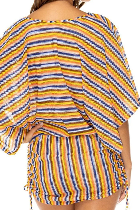 Luli Fama Plaza España Cabana V Neck Dress