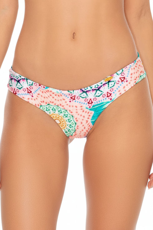Luli Fama Caribbean Kisses REVERSIBLE WAVY RUCHED BACK BOTTOM