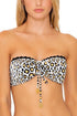 Luli Fama Wild Side LACE TRIM DRAWSTRING BANDEAU TOP