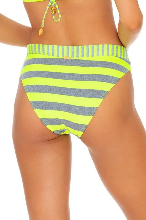 Luli Fama Time To Fiesta NEON YELLOW HIGH WAIST BANDED BOTTOM