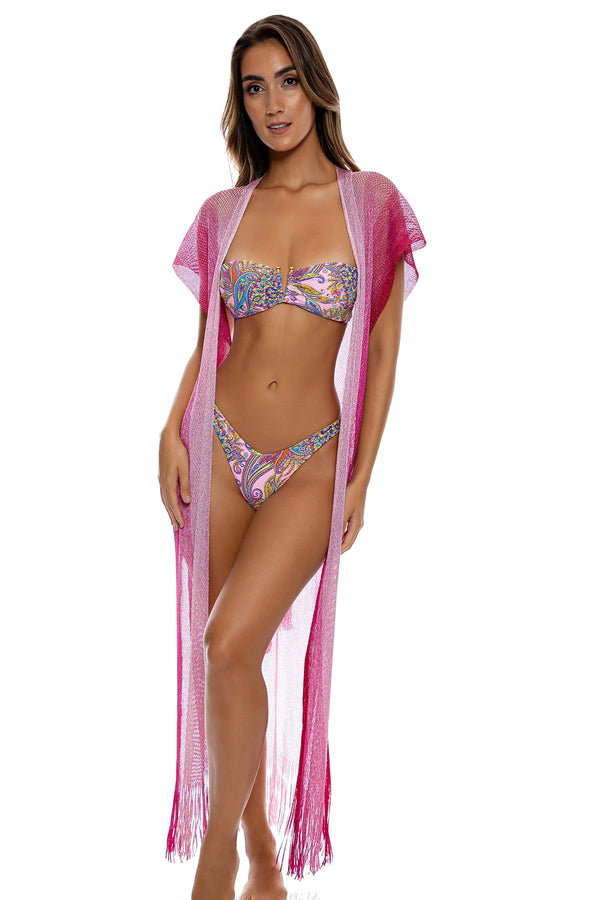 Luli Fama Rose Queen Long Caftan Long Caftan