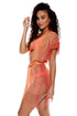 Luli Fama Coral Queen Short Caftan