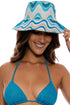 Luli Fama Sky Waves Wide Brim Bucket Hat