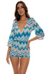 Luli Fama Sky Waves V Neck Romper