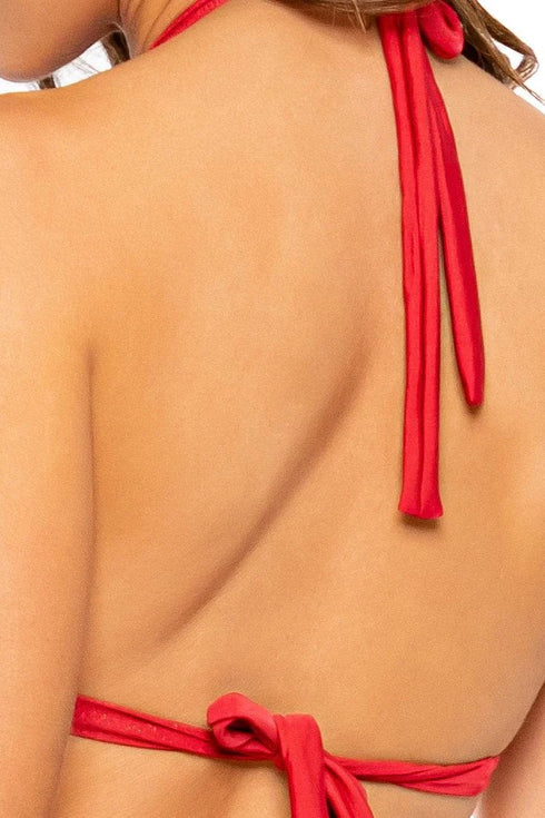 Luli Fama Stardust Triangle Halter Top