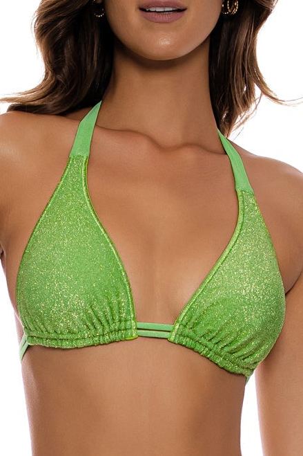 Luli Fama Stardust Triangle Halter Top