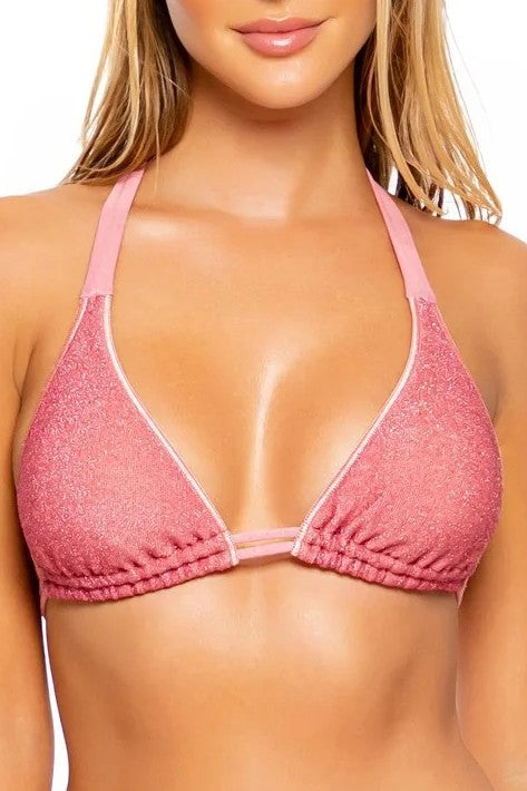 Luli Fama Stardust Triangle Halter Top