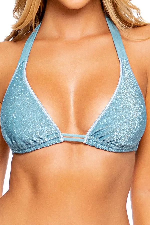 Luli Fama Stardust Triangle Halter Top