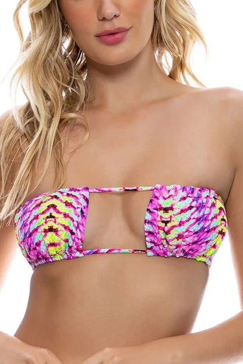 Luli Fama Oasis Babe Multiway Scrunched Cup Bandeau