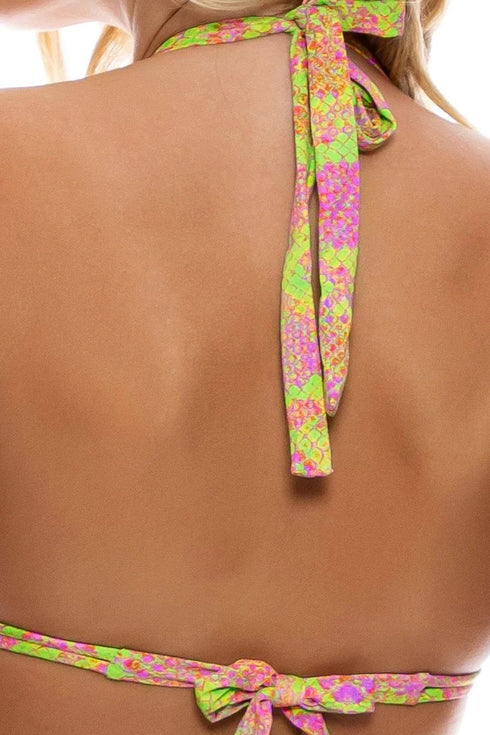 Luli Fama Born To Be Wild Triangle Halter Top