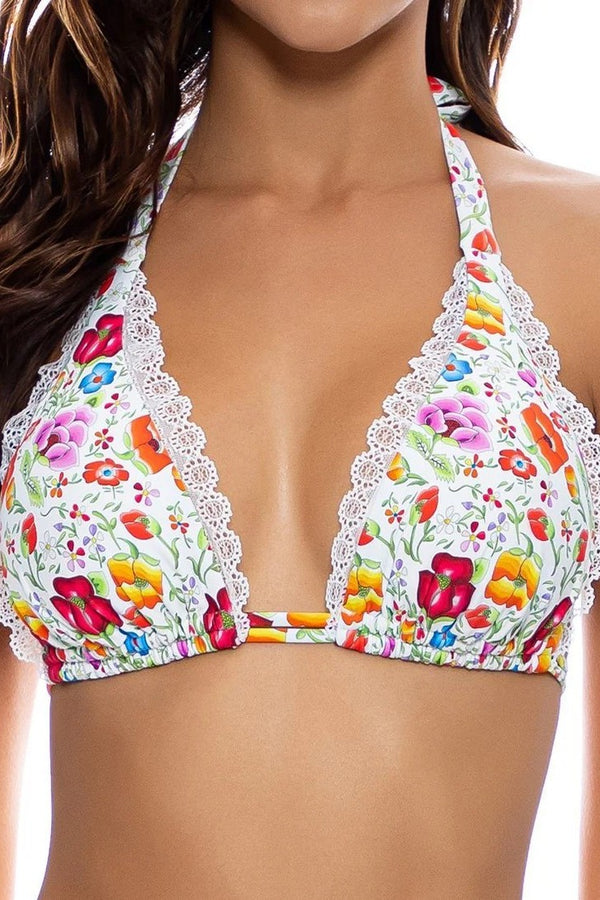 Luli Fama Amor Y Playa Triangle Halter Top