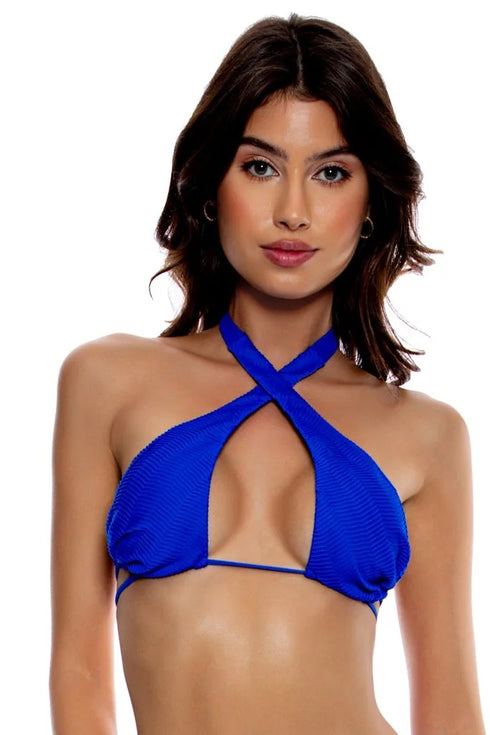 Luli Fama Hot Tropics Cross Halter Top