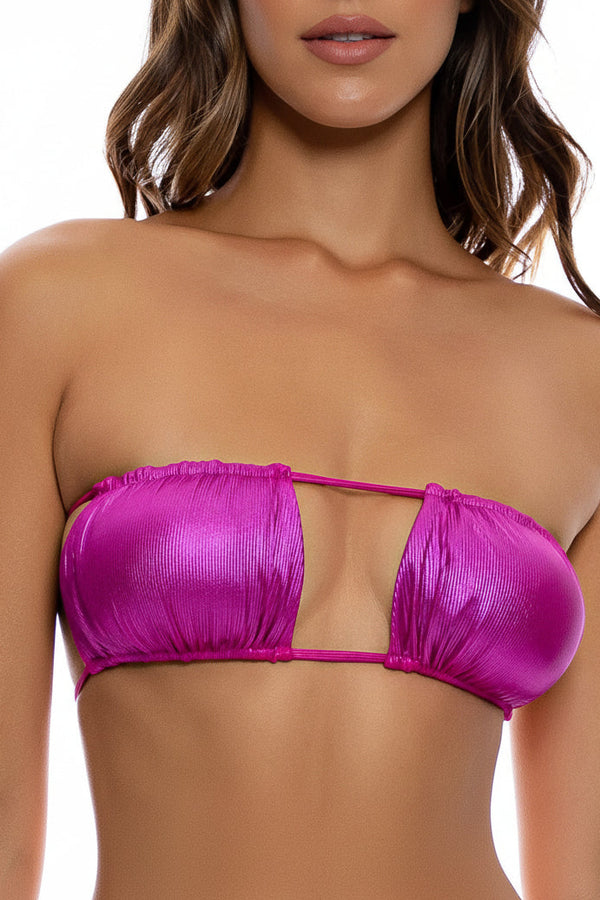 Luli Fama Babes Just Want Sun Multiway Scrunched Cup Bandeau