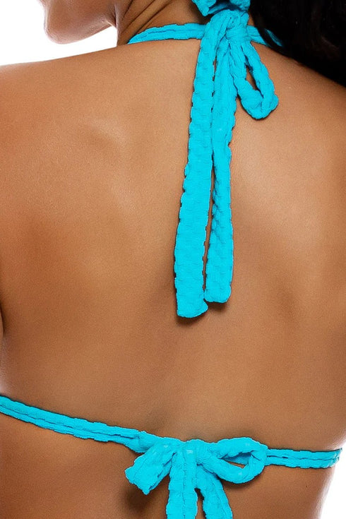 Luli Fama Beach Fuzz Triangle Halter Top