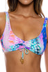 Luli Fama She's Electric Reversible Scoop Neck Drawstring Top