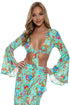 Luli Fama Il Mare Bell Sleeve Crop Top