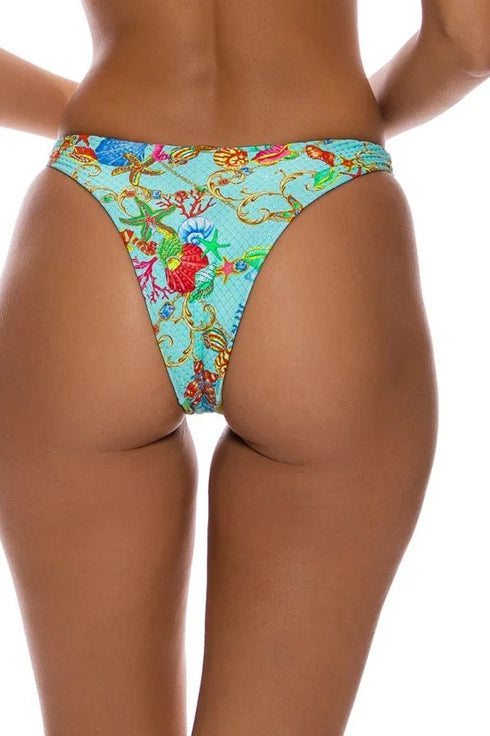 Luli Fama Il Mare Reversible High Leg Peek A Boo Ring Bottom