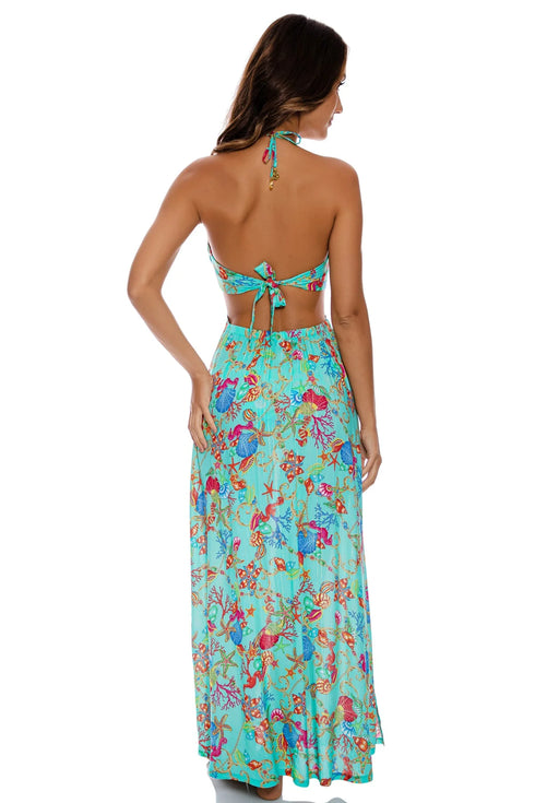 Luli Fama Il Mare Bandeau Ring Cut Out Dress