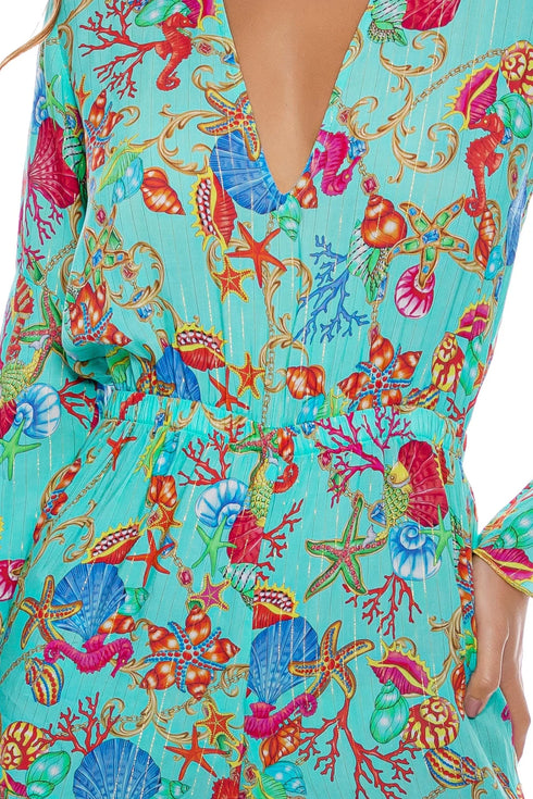 Luli Fama Il Mare Bell Sleeve Romper