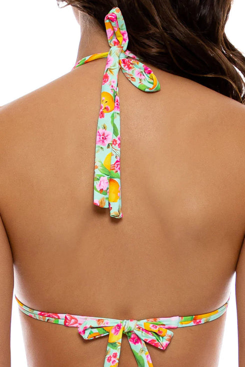Luli Fama Limoncello Triangle Halter Top