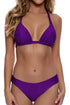 Luli Fama Purple Ocean Triangle Halter Top