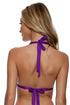 Luli Fama Purple Ocean Triangle Halter Top