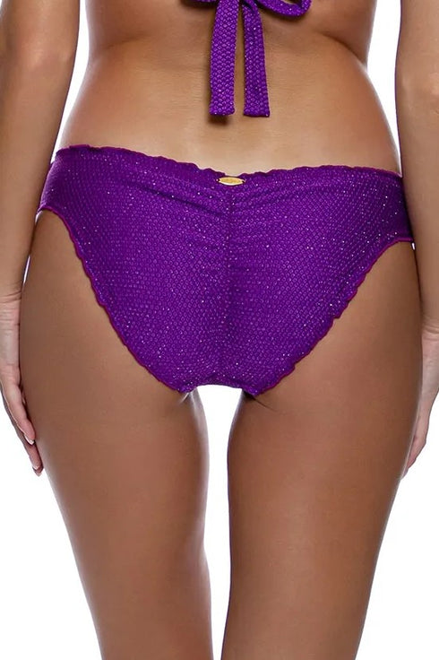 Luli Fama Purple Ocean Seamless Full Ruched Back Bottom