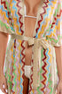 Luli Fama Here Comes The Sun Open Front Tie Long Poncho