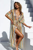Luli Fama Here Comes The Sun Open Front Tie Long Poncho