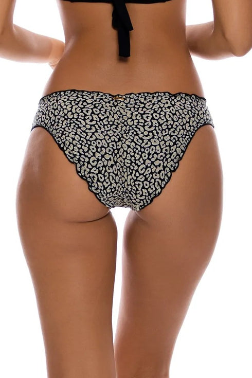 Luli Fama Luli Cheetah SEAMLESS FULL RUCHED BACK BOTTOM