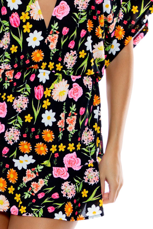 Luli Fama Luli'S Secret Garden Playera V Neck Ruffle Dress