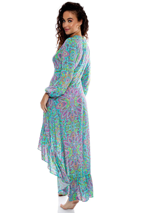 Luli Fama Groovy Luli Hi Lo Long Sleeve Dress