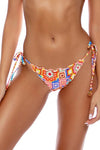 Luli Fama Retro Luli Wavy Ruched Back Tie Side Bottom